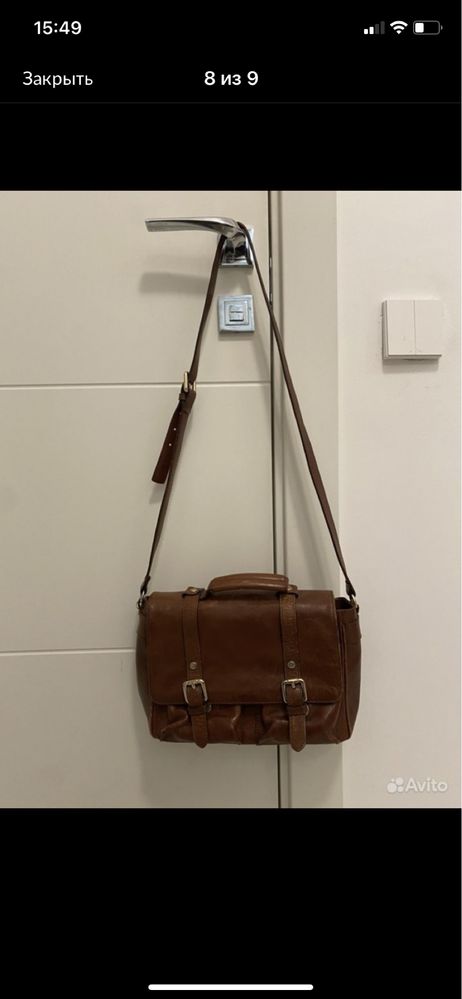 Кожаный портфель massimo dutti