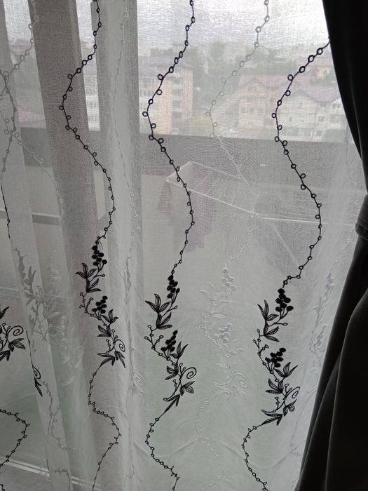 Perdea din in + draperii catifea