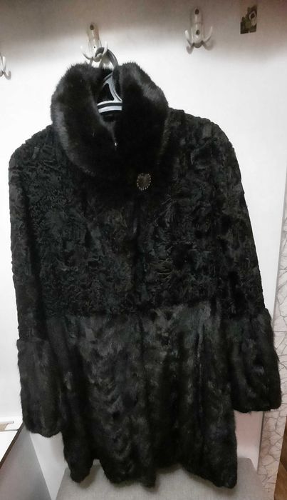 Шуба норка+каракуль