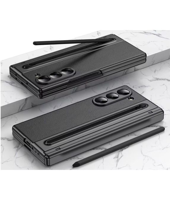 Samsung Z FOLD 4 5 FOLD 6 7 Husa Leather Case Protectie Laterala Pen