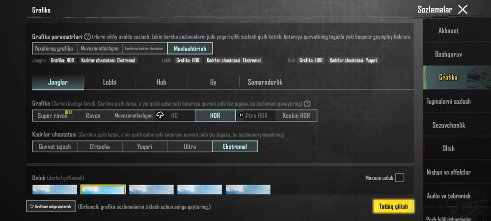Iqoo z9 china snapdragon 7 gen 3  pubg maksimall grafika 60 FPS