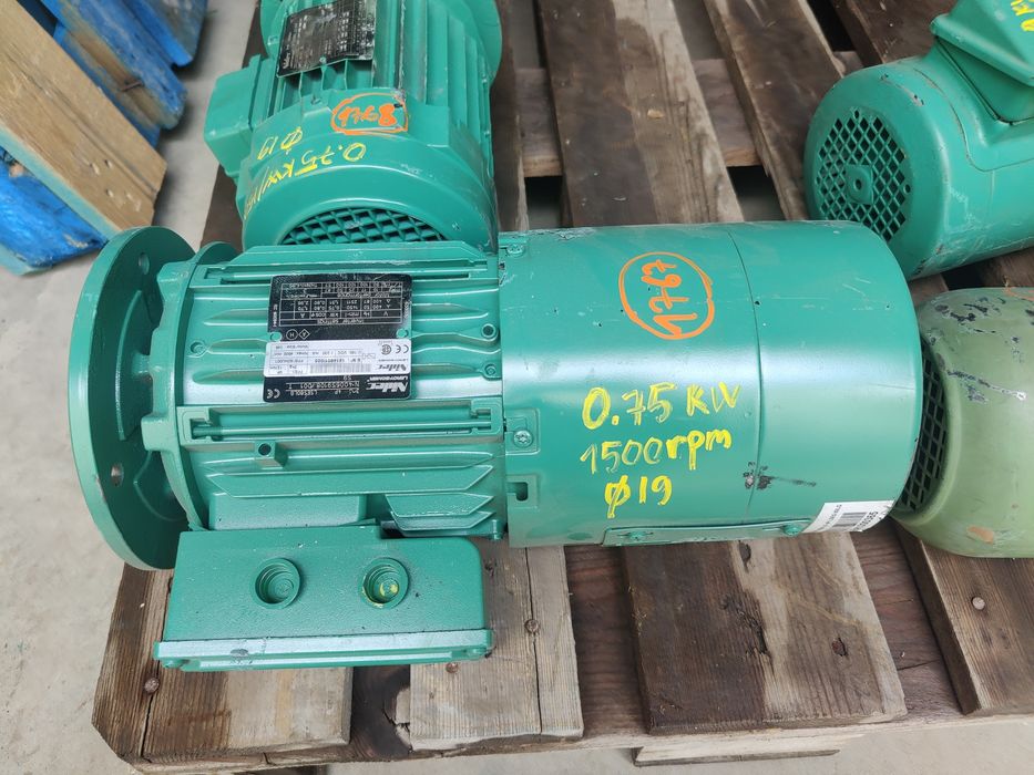 Motor electric trifazat cu flansa și frana, 0.75kW, 1500rpm, 380V