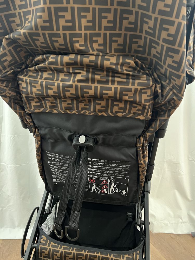 Детска количка Fendi Brown FF Logo Stroller