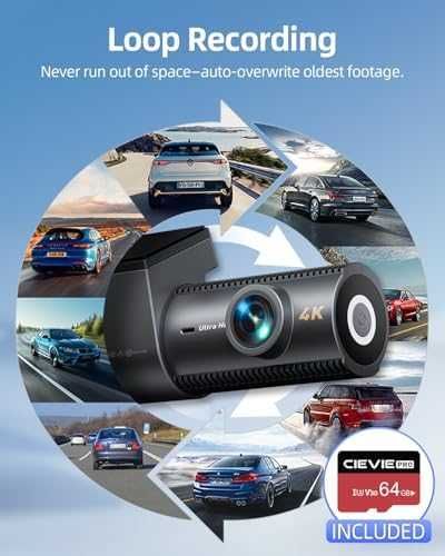 Нов 4K двоен видеорегистратор с 5.8GHz WiFi, нощен режим G-сензор кола