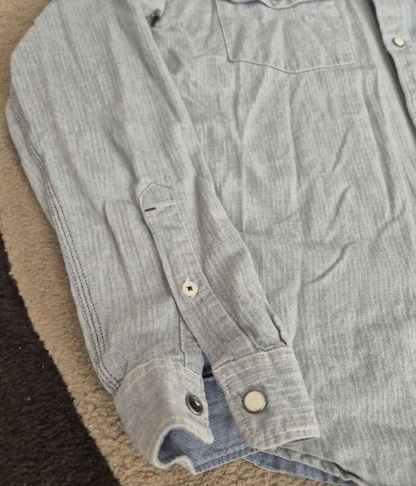 Camasa de blugi, bărbaţi, Lee, Slim Western Albastru, M / L