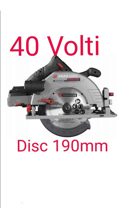 Parkside ferastrau circular 40V fierastrau cu disc pe baterie 2 x 20V