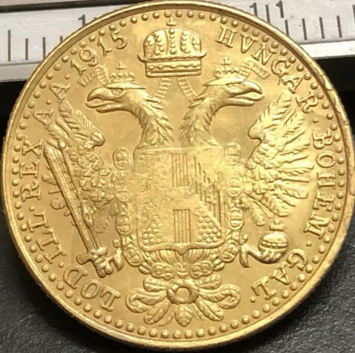 Moneda 1 ducat franz Joseph placat cu aur de 24k
