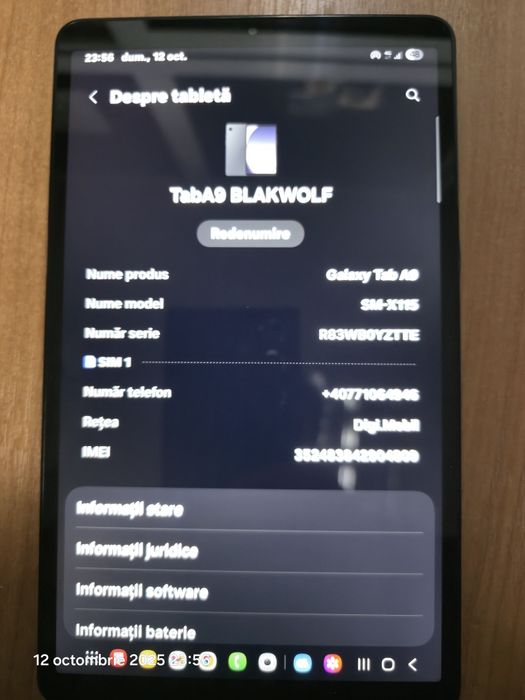 Samsung Tab A9 LTE 64gb 4gb ram