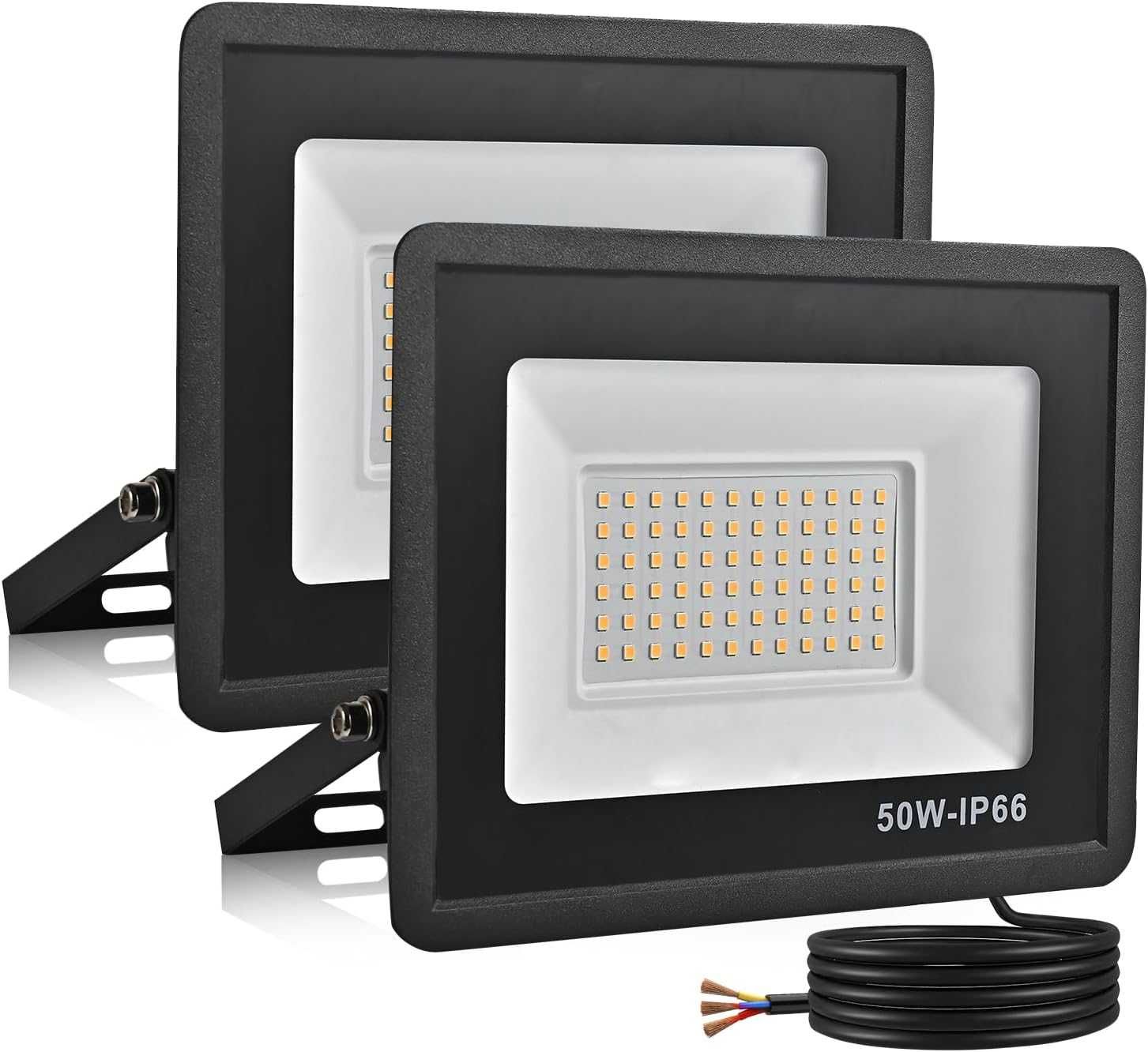 НОВИ! Външни LED прожектори 30W, 3000 лумена, студено бяло, 2 бр/к-кт