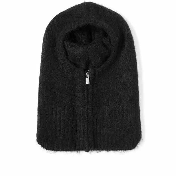 Holzweiler, Cagulă din alpaca Ball Fluffy Balaclava, Unisex, Negru