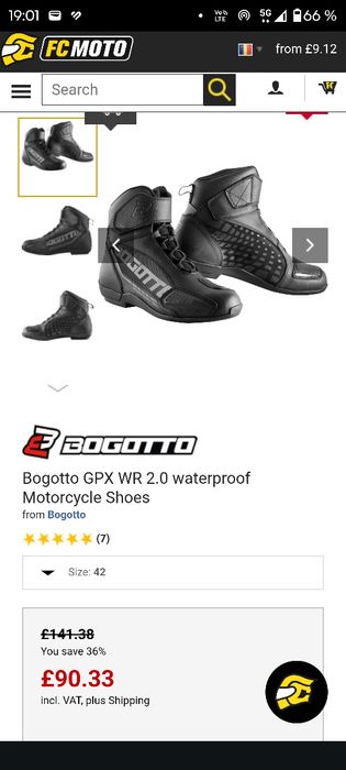 Ghete moto Bogotto GPX WR 2.0 waterproof  / marime 42
