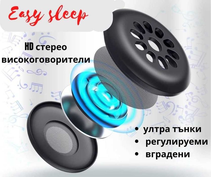 безжични слушалки за сън / Bluetooth маска за очи, 3D контур за очи