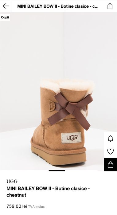 Vand cizme ugg mini bailey bow marime 25