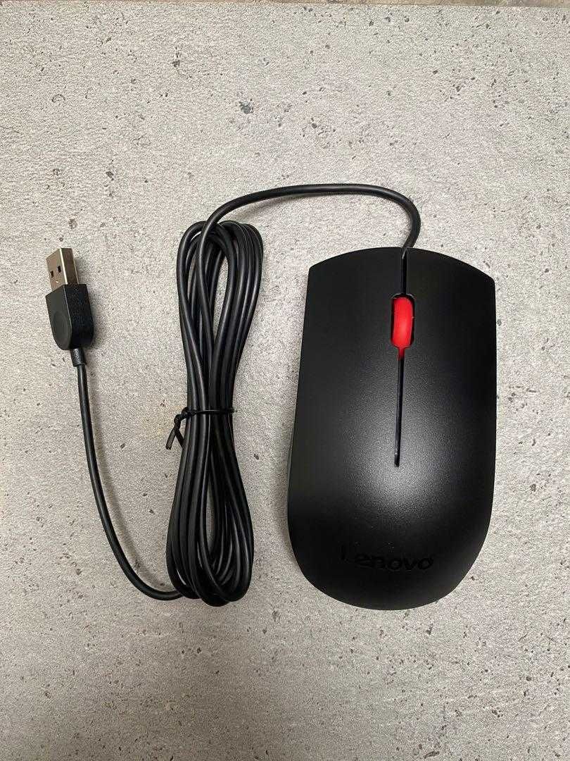 Нова оптична мишка Lenovo Essential USB Mouse, Леново, лаптоп,компютър