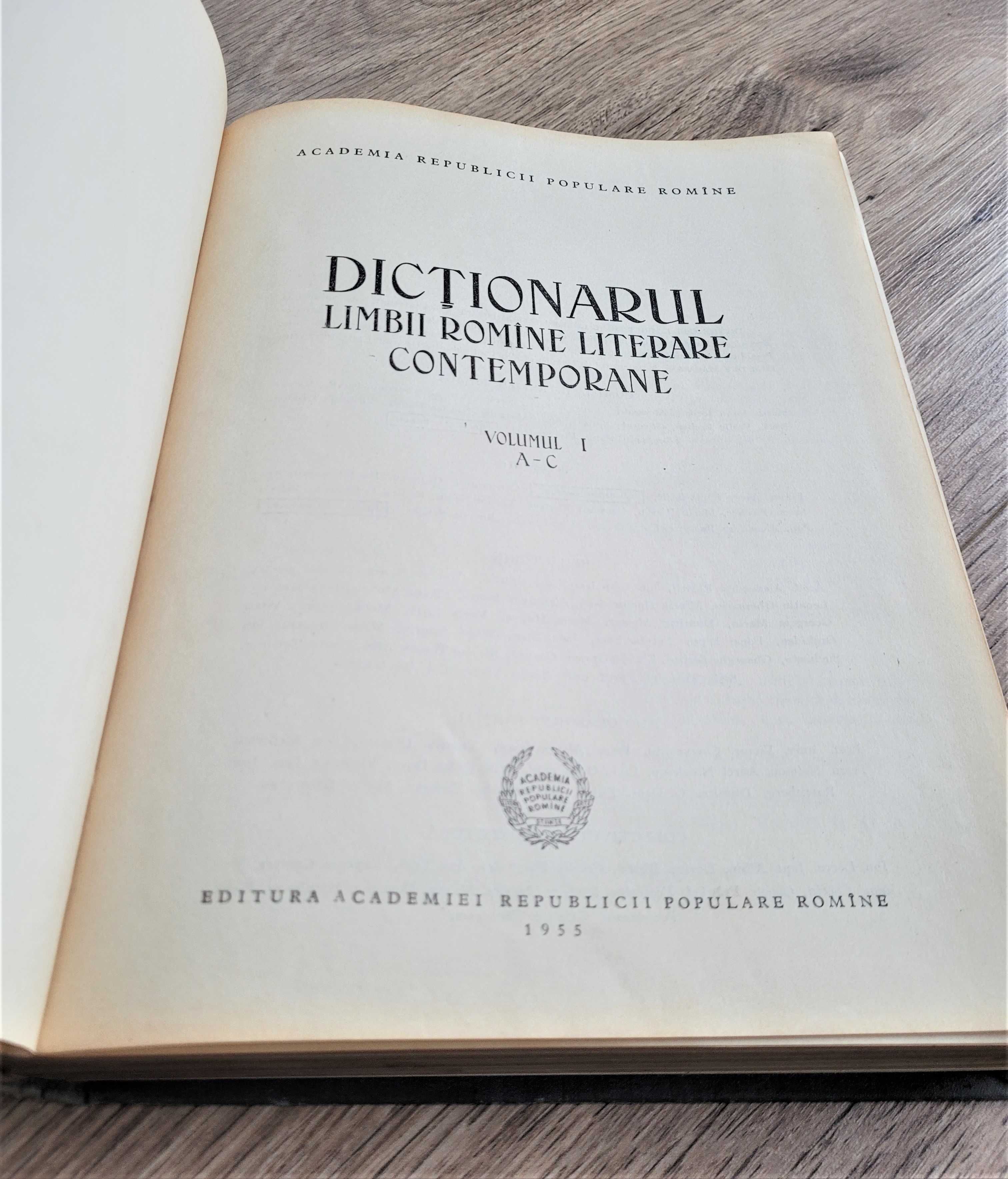 Dicționarul limbii romîne literare contemporane Ed Academiei 1955-1957