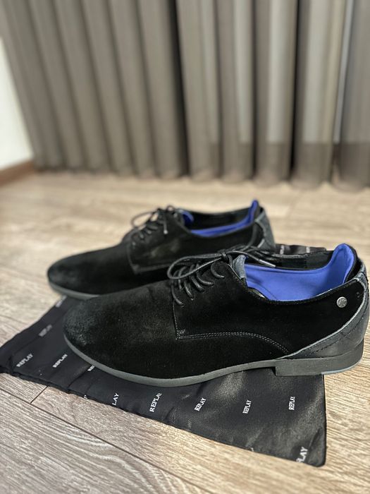 Мъжки обувки от естествен велур Replay