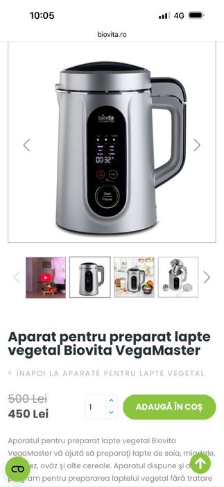 Aparat lapte vegetal si supe crema Biovita