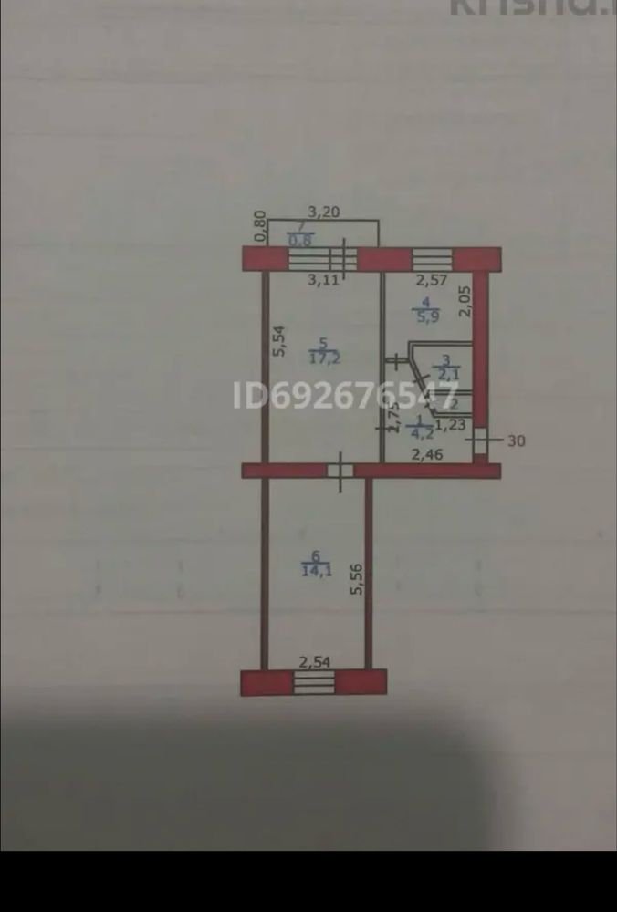Продам 2-х комнатную квартиру в 3 мкр д.25