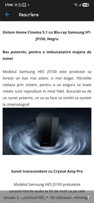Sistem Home Cinema Samsung 5.1