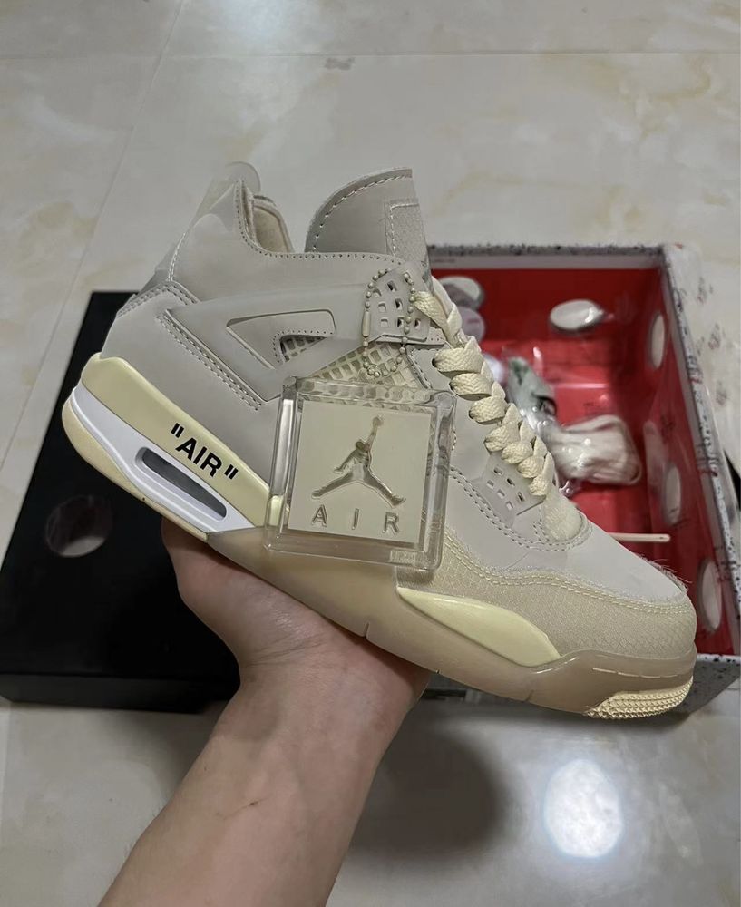 Air Jordan 4 Retro x Off-White Sail