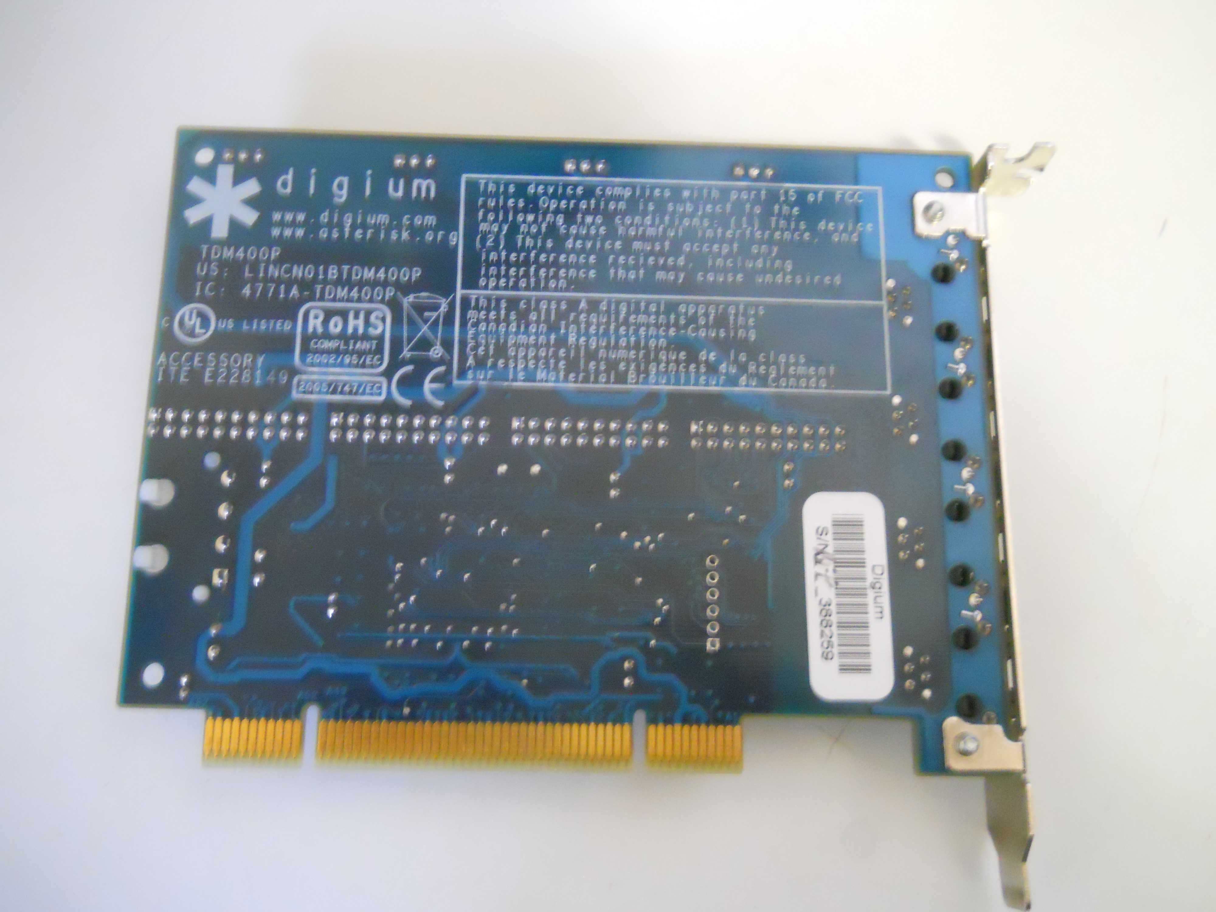 Card Asterisk TDM400P PCI - 4 linii port analogic FXS / FXO