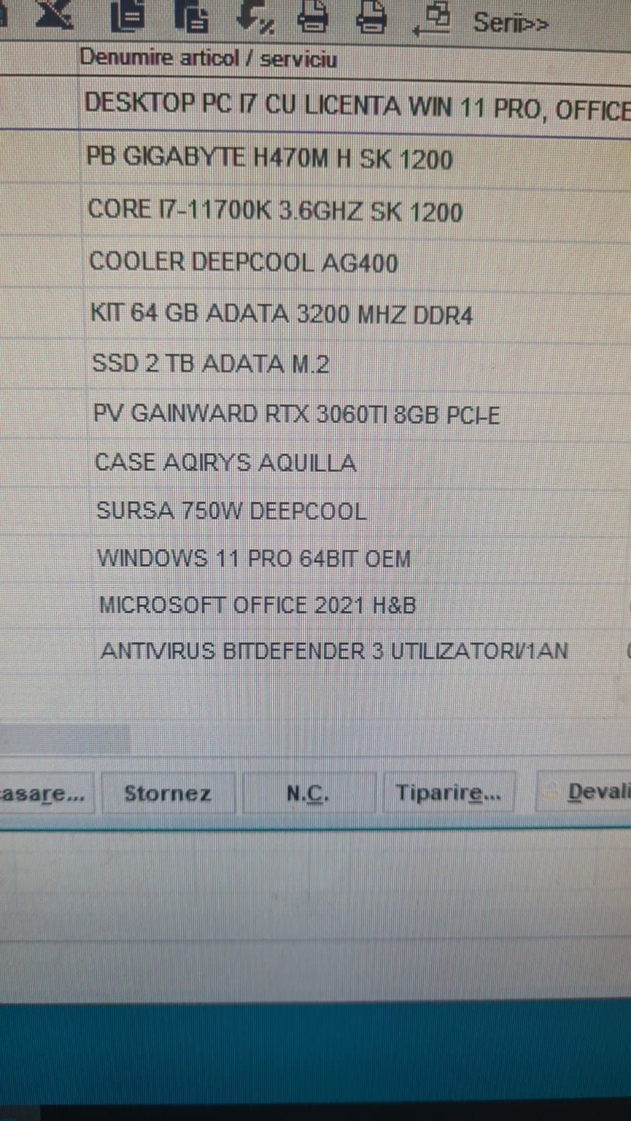 PC Gaming CORE i7-11700k 3.6GHZ SK 1200