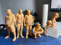 Figurine 1/18 print 3D rasina (pt diorame auto/moto etc.)