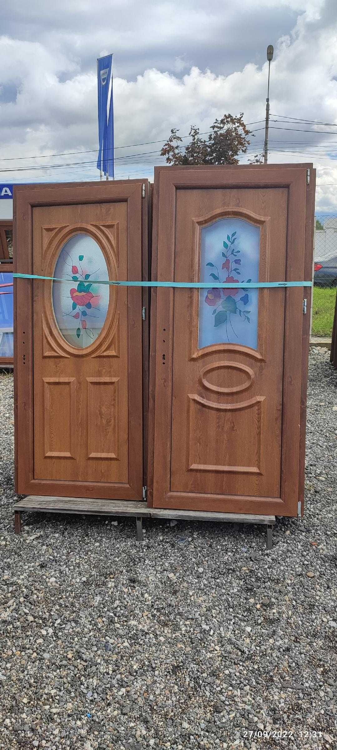Uși PVC cu panel decoratv
