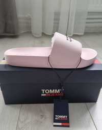 Papuci TOMMY Jeans Signature, Pool Slide, EN0EN01431, Roz pal