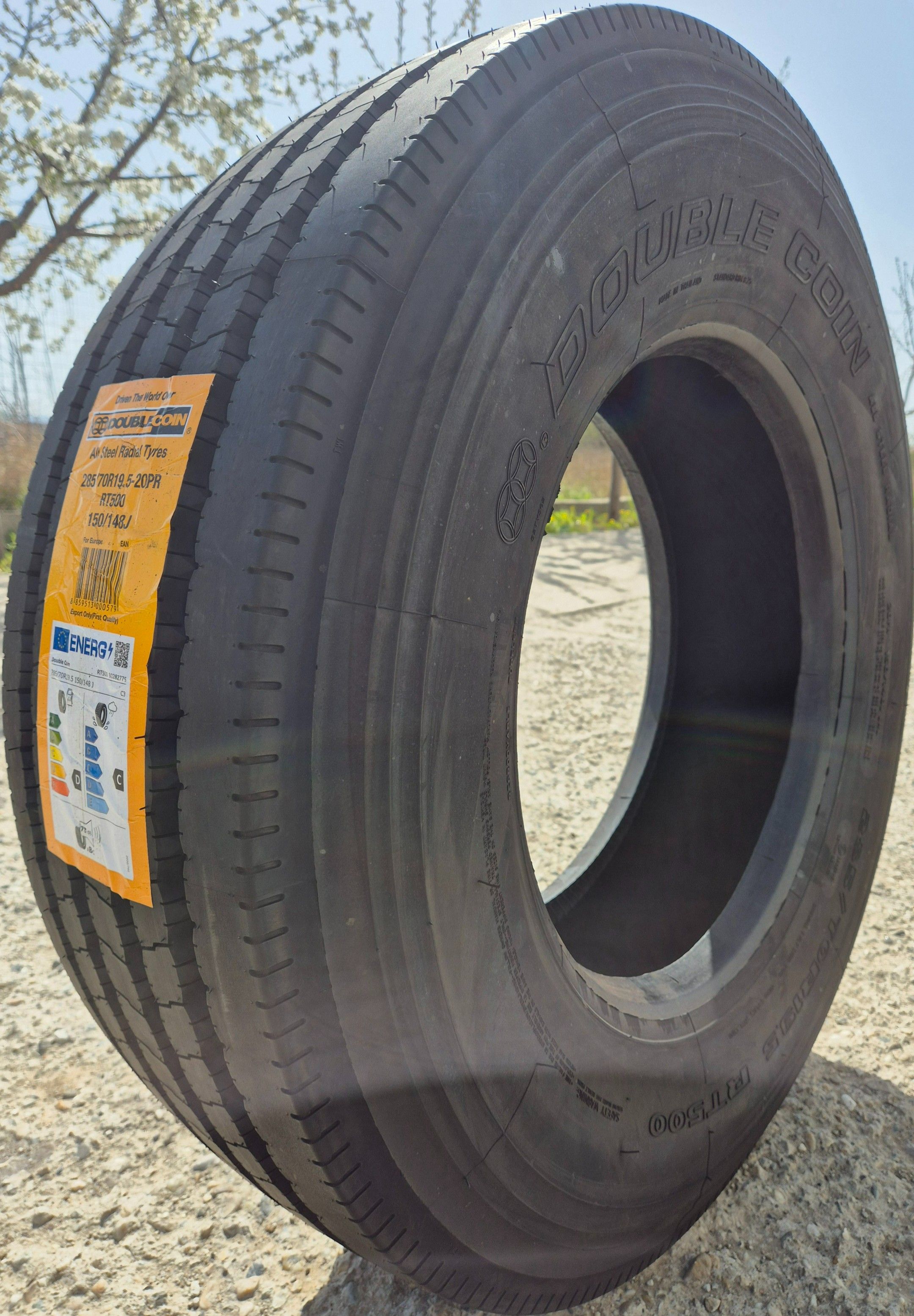 285/70 R19.5, 150J, DOUBLE COIN RT500, Anvelope remorca 20 P.R. M+S