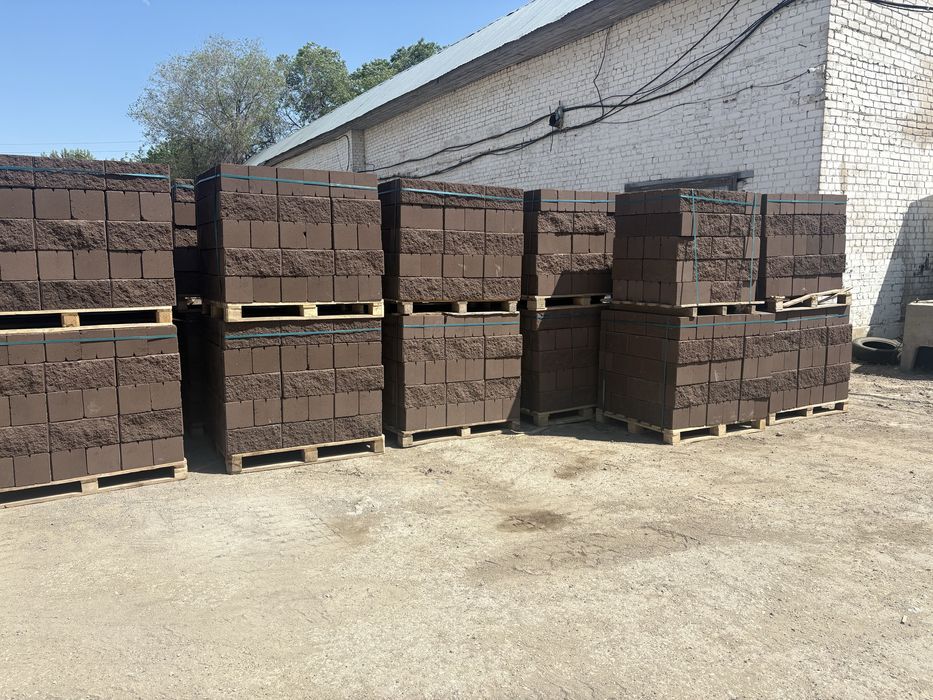 Заборные кирпич, Рванные кирпич, колотый, спринтерный, пескоблок, скц