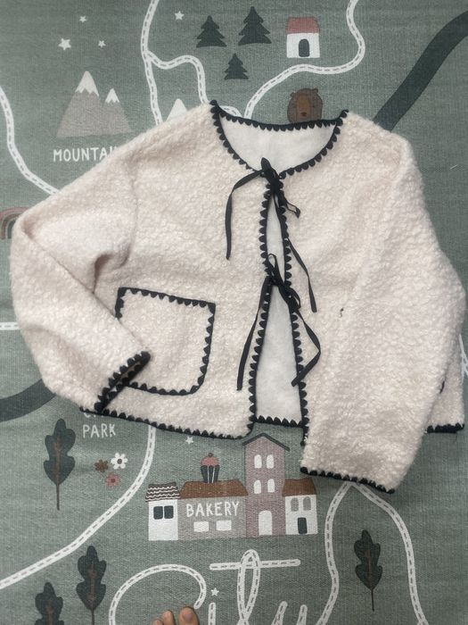 Shein Кропнато пухено яке