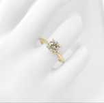 Inel de logodnă din aur galben 14K cu diamant natural-1,16 ct