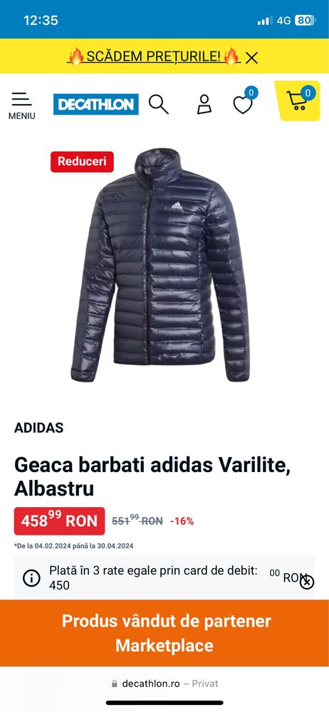 Vand jacheta adidas barbati