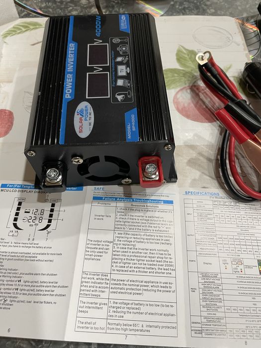 Inverter 4000watti,12v-220v sinus pur 2kw continuu