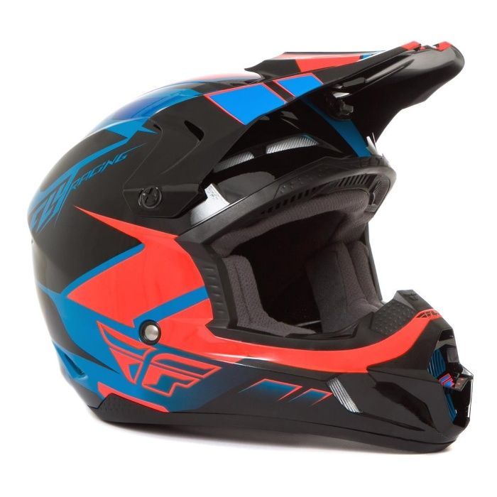 Шок цена!!! fly racing kinetic impulse blue black orange каска крос м