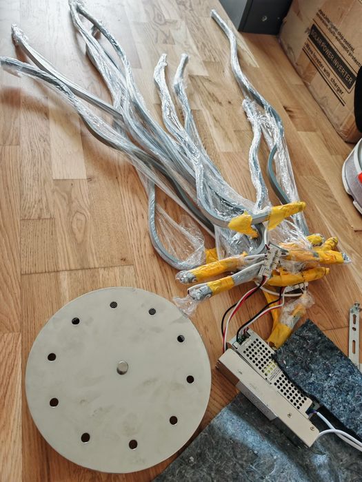 140W LED Сиво таванно осветление за хол, модерно димируемо с дистанцио