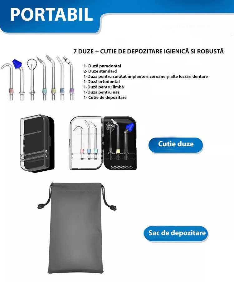 Irigator Oral Profesional pentru Dus Bucal NEW Model, Mic, Portabil