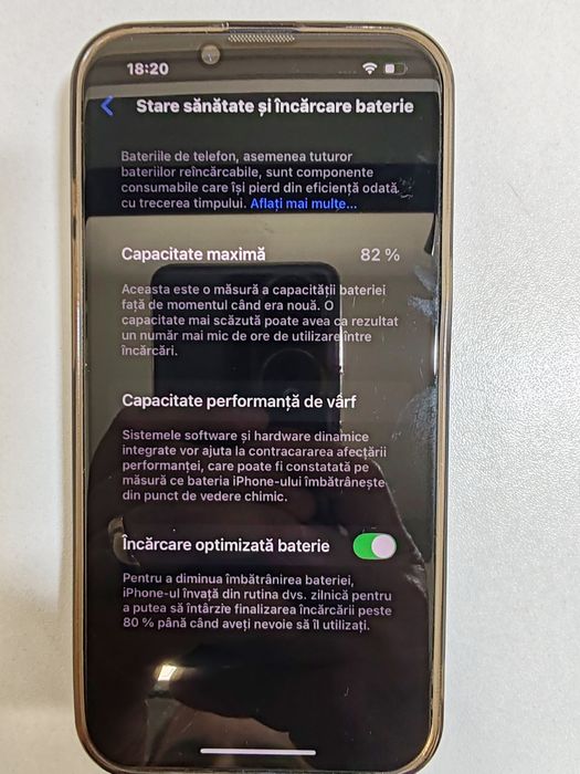 iPhone 14 black 128 GB baterie 82% cod unic 1016