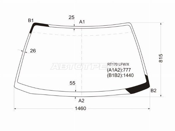 Стекло лобовое TOYOTA CORONA/CARINA II 4D SED 88-92 Toyota Corona