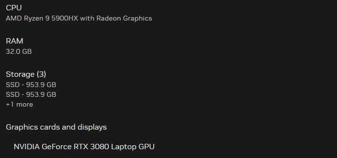 Лаптоп Gaming Acer Nitro 5, 4 TB SSD, Ryzen 5900HX, 32 GB, RTX 3080