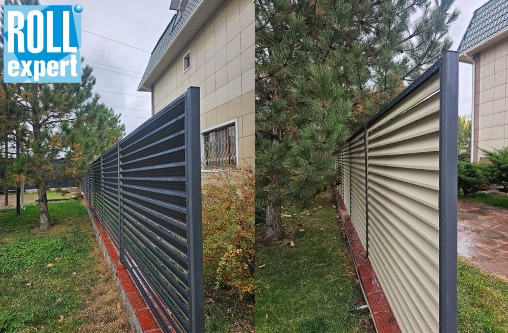 Забор-жалюзи металлические