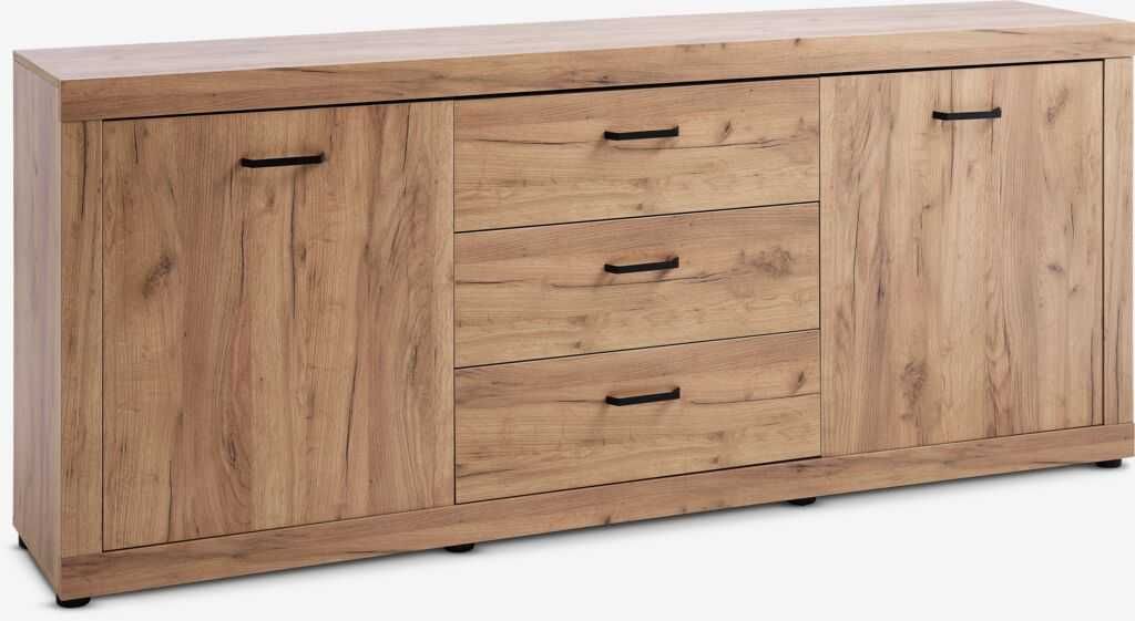 LINTRUP Бюфет LINTRUP 2 врати 3 чекмеджета цвят дъб, JYSK