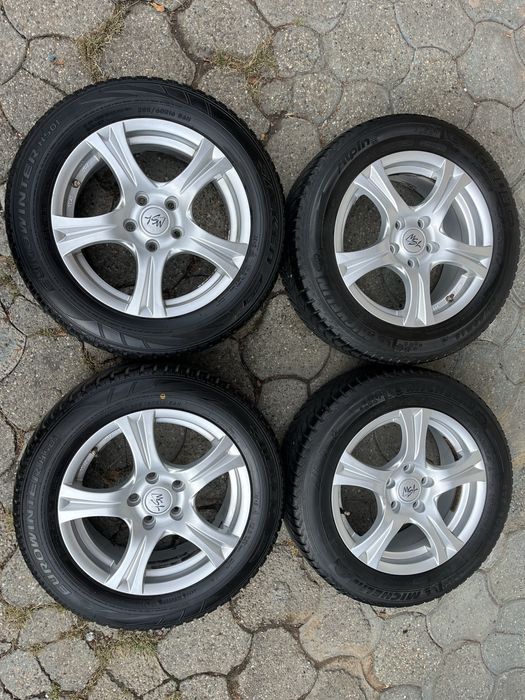 Jante 5x112mm, anvelope iarna, 205/60 R16, Audi VW Seat Mercedes Skoda