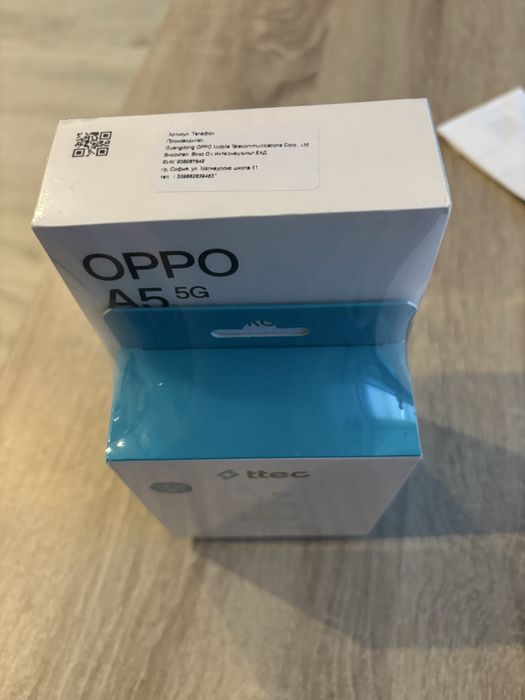 Телефон Oppo A5 5G нов + слушалки