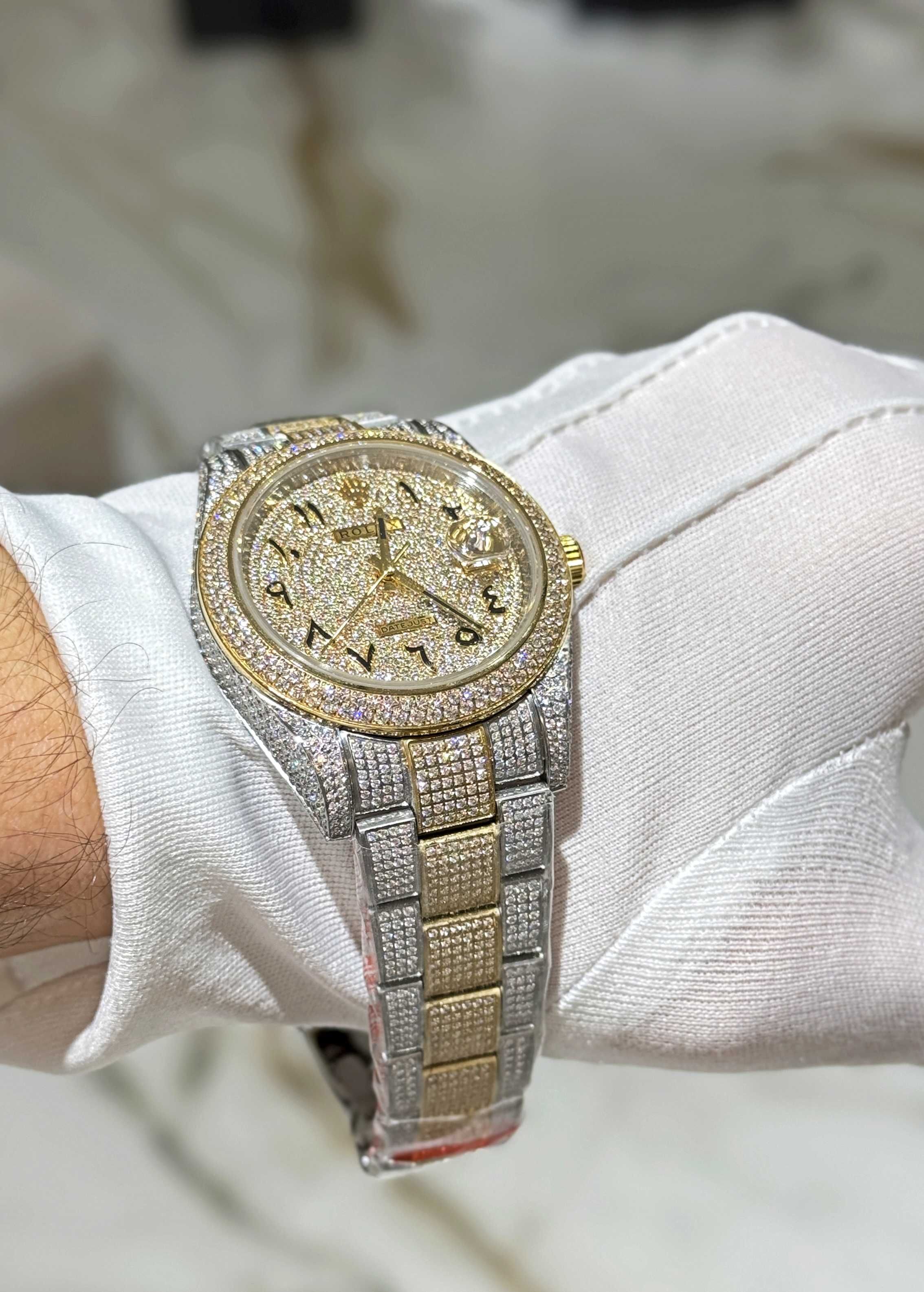 41mm icedout / сребро злато / диамант