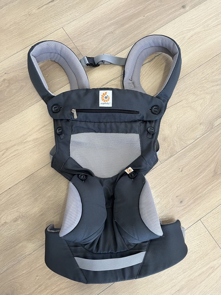 Marsupiu ergobaby four position 360 cool air-carbon grey