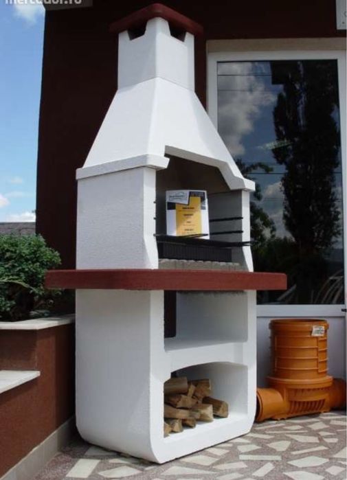 Vand gratar curte gradina barbeque din material refractar