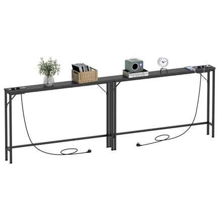 Конзолна маса VEDECASA с 2 зарядни станции, тънка