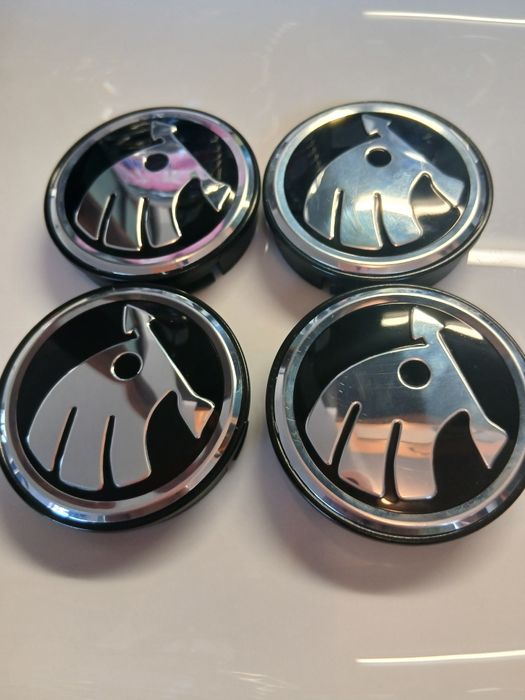 Капачки за джанти Шкода черни Skoda  55/60 декоративни тапи за джанти